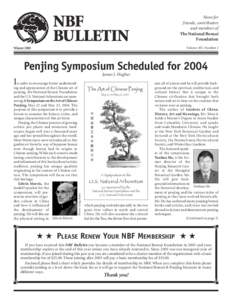 NBF BULLETIN News for friends, contributors and members of