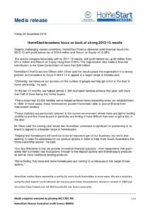 end of financial year results media release annual report