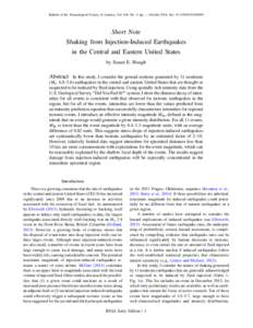 Induced seismicity / Geology / Mechanics / Solid mechanics / Seismology / Earthquake / Central Canada earthquake