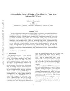 arXiv:1412.4751v1 [astro-ph.SR] 15 Dec[removed]A 24µm Point Source Catalog of the Galactic Plane from Spitzer/MIPSGAL. Robert A. Gutermuth and