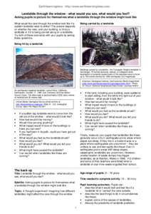 Causes of landslides / Earth / Aberfan disaster / Earthquake / Swift Creek Landslide / Landslide classification / Geology / Environmental soil science / Landslide