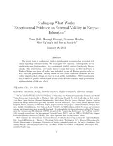 Teacher / Randomized controlled trial / Knowledge / Learning / Abhijit Banerjee / Andhra Pradesh Randomized Evaluation Studies / Education / Abdul Latif Jameel Poverty Action Lab / Massachusetts Institute of Technology