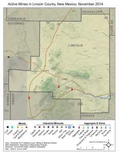 Active Mines in Lincoln County, New Mexico, November 2014 GUADALUPE TORRANCE 285