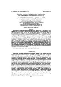 Q. J. R. Meteorol. Soc[removed]), 132, pp. 1021–1051  doi: [removed]qj[removed]Secondary initiation of multiple bands of cumulonimbus over southern Britain. I: An observational case-study