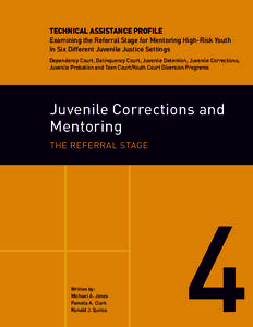 TECHNICAL ASSISTANCE PROFILE Examining the Referral Stage for Mentoring High-Risk Youth In Six Different Juvenile Justice Settings Dependency Court, Delinquency Court, Juvenile Detention, Juvenile Corrections, Juvenile P
