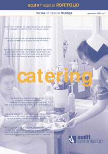 acute hospital PORTFOLIO review of national findings september 2001 no.1  One in four trusts do not systematically screen patients