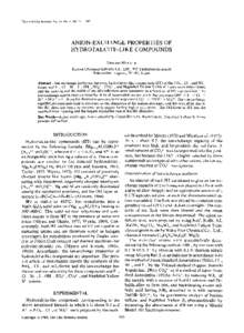 Clays and Clay Minerals, Vol. 31, No. 4, [removed], [removed]A N I O N - E X C H A N G E PROPERTIES OF