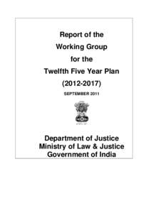Report of the Working Group for the Twelfth Five Year PlanSEPTEMBER 2011