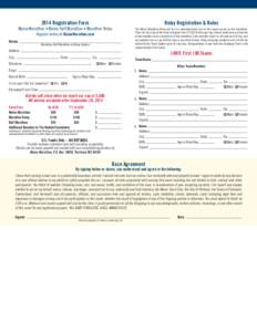 2014 Registration Form  Maine Marathon • Maine Half Marathon • Marathon Relay Register online at: MaineMarathon.com Name: