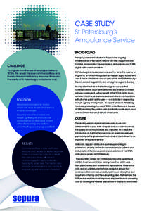 CASE STUDY  St Petersburg’s Ambulance Service BACKGROUND