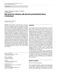 Eur J Clin Microbiol Infect Dis[removed]: 256–261 DOI[removed]s10096[removed]ARTICLE  R. Fretz · P. Svoboda · D. Schorr · M. Tanner ·