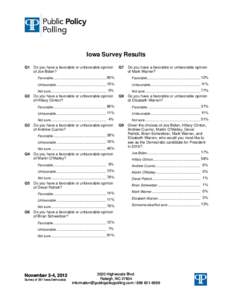 Iowa Survey Results Q1 Q2  Q3