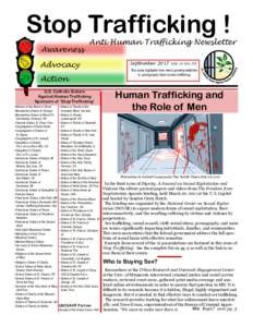 Stop Trafficking ! Awareness Anti Human Trafficking Newsletter  Advocacy