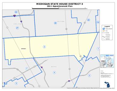 MICHIGAN STATE HOUSE DISTRICT[removed]Apportionment Plan[removed]