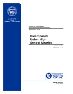 A REPORT TO THE ARIZONA LEGISLATURE  Division of School Audits