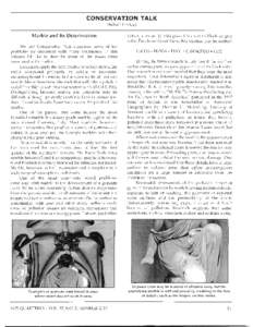 CONSERVATION TALK Michael Trinkley Marble and Its Deterioration  debris, such as fl y ash) gives the crust its black or gray