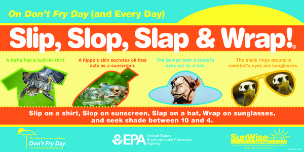 On Don’t Fry Day (and Every Day)  Slip, Slop, Slap & Wrap!