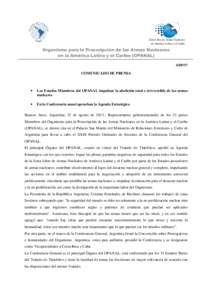 Zona Libre de Armas Nucleares de América Latina y el Caribe Organismo para la Proscripción de las Armas Nucleares en la América Latina y el Caribe (OPANAL) S/BP/57