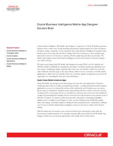 Oracle Business Intelligence Mobile App Designer Solution Brief