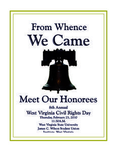 From Whence  We Came Meet Our Honorees 8th Annual