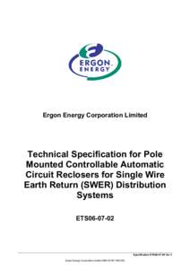 Electrical engineering / Electric power / Electrical safety / Recloser / Power cables / Single-wire earth return / Switchgear / Ground / Lightning arrester / Electromagnetism / Electric power distribution / Electricity