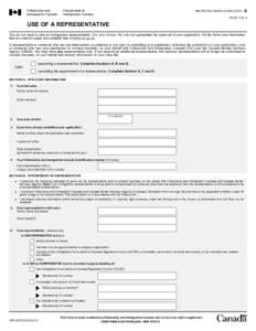 Citizenship and Immigration Canada PROTECTED WHEN COMPLETED - B  Citoyenneté et