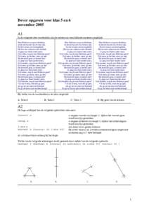 Bever opgaven voor klas 1 en 2,