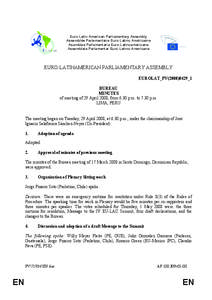 Euro-Latin American Parliamentary Assembly Assemblée Parlementaire Euro-Latino Américaine Asamblea Parlamentaria Euro-Latinoamericana Assembleia Parlamentar Euro-Latino-Americana  EURO-LATINAMERICAN PARLIAMENTARY ASSEM