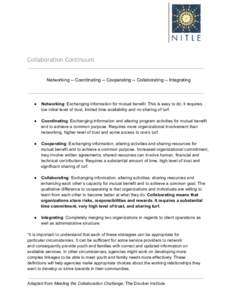     Collaboration Continuum    