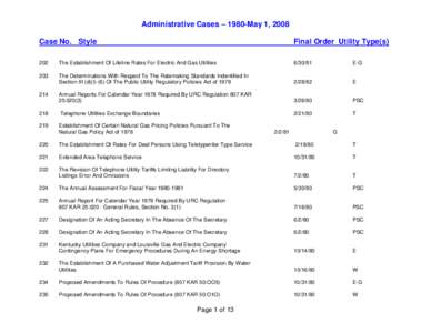 Rate case / Utility cooperative / Kentucky / Public administration / Maryland Public Service Commission / Economics / Public utilities / Economics of regulation / Electric utility