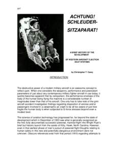 pp1  ACHTUNG! SCHLEUDERSITZAPARAT!  A BRIEF HISTORY OF THE