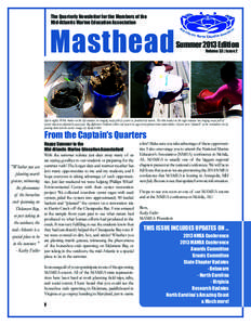 The Quarterly Newsletter for the Members of the Mid-Atlantic Marine Education Association Masthead  Summer 2013 Edition