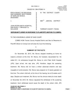 FILED TARRANT COUNTY:45:55 PM THOMAS A. WILDER DISTRICT CLERK