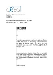 Commission for Regulation of Electricity and Gas (CREG) Rue de l’Industrie[removed]Brussels Tel.: [removed]Fax: [removed]