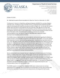 Department of Health & Social Services GOVERNOR’S COUNCIL ON DISABILITIES & SPECIAL EDUCATION Patrick Reinhart, Executive Director[removed]C Street, Suite 740