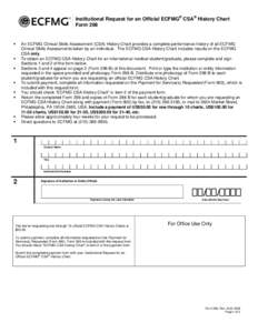 Institutional Request for an Official ECFMG® CSA® History Chart Form 298   