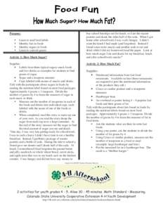 Microsoft Word - 4-H Afterschool - Food Fun-1.doc