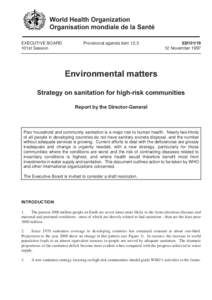 Sewerage / Public health / Sanitation / Water supply / Sustainable sanitation / Water supply and sanitation in Jamaica / Millennium Development Goals / Hygiene / Health