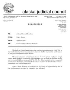 alaska judicial council 1029 W. Third Avenue, Suite 201, Anchorage, Alaska[removed]http://www .ajc.state.ak.us EXECUTIVE DIRECTOR Larry Cohn