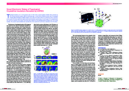 1 Materials Science  PF Activity Report 2013 #31 Novel Electronic States of Topological Crystalline Insulators Revealed by ARPES