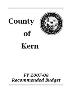 County of Kern FY[removed]Recommended Budget