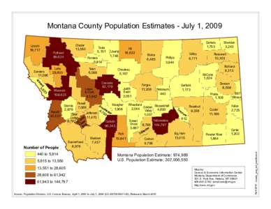 Montana County Population Estimates - July 1, 2009 Flathead 89,624 Sanders 11,096