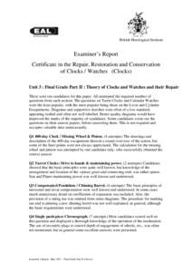 Microsoft Word - Examiners Report Clocks Final Grade Pt II 2007.doc