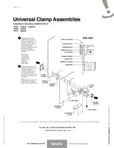 Page 1 of 1  Universal Clamp Assemblies Installation Instructions 005551D Rev D ACXX AMXX