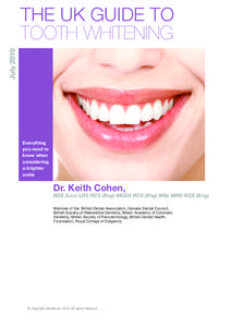 July[removed]THE UK GUIDE TO TOOTH WHITENING  Everything