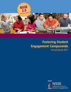 NSSE[removed]coming in Fostering Student Engagement Campuswide