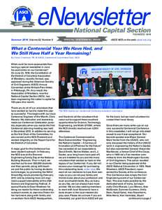 Summer 2016  Volume 62, Number 9  SPECIAL CENTENNIAL ISSUE ASCE-NCS on the web: asce-ncs.org