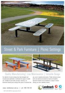 Street & Park Furniture | Picnic Settings  KA060 K030