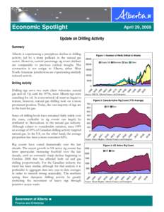 Economic Spotlight  April 29, 2009 Update on Drilling Activity Summary