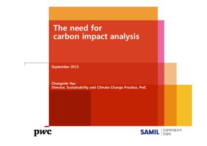 The need for carbon impact analysis September[removed]Changmin Yoo